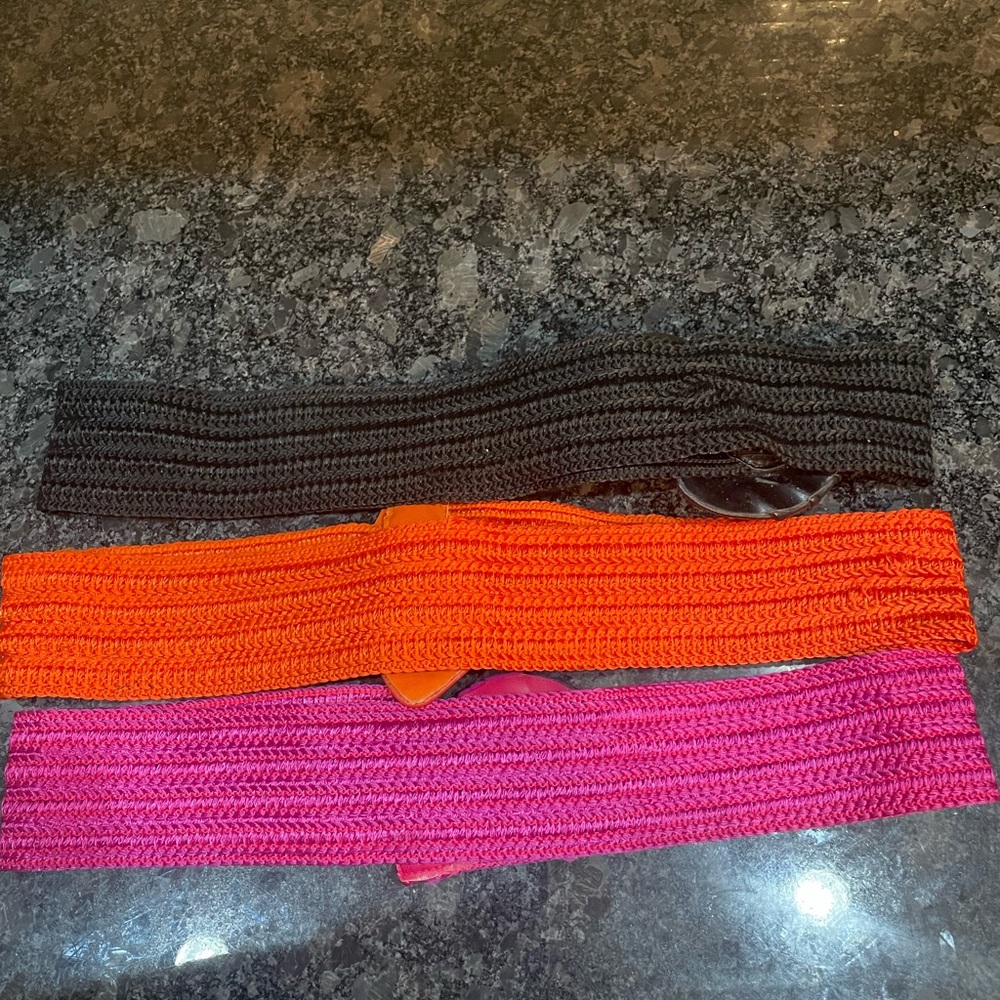 Women’s Waldorf Creations Miami Vintage Woven Belts Lot - Picture 2 of 6